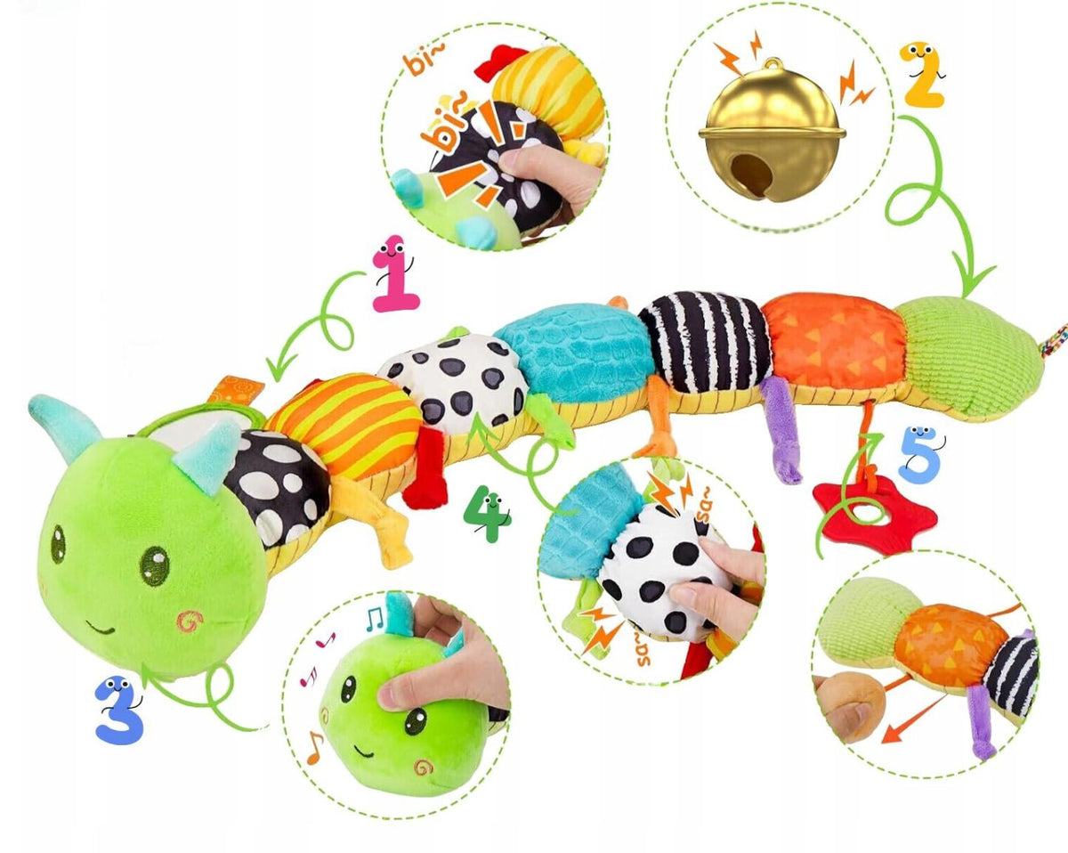 Infant Sensory Toy Caterpillar Music Plush