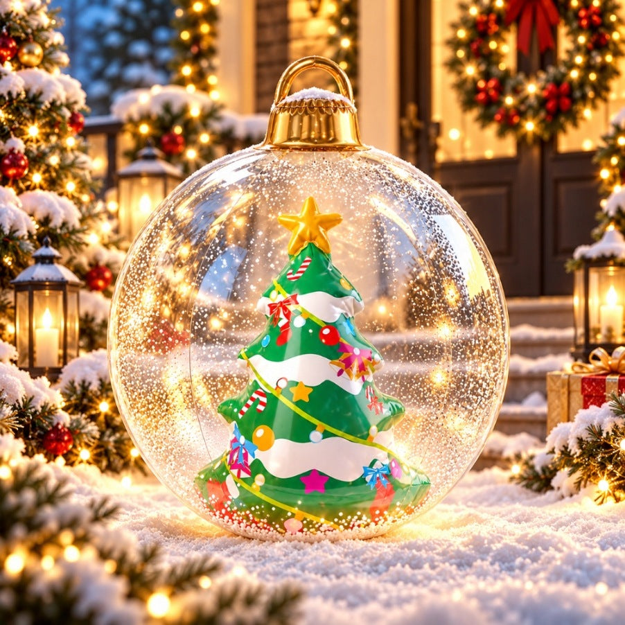 Inflatable Christmas Bauble 60 cm with Christmas Tree Christmas Decoration Manufacturer code 5904423710674