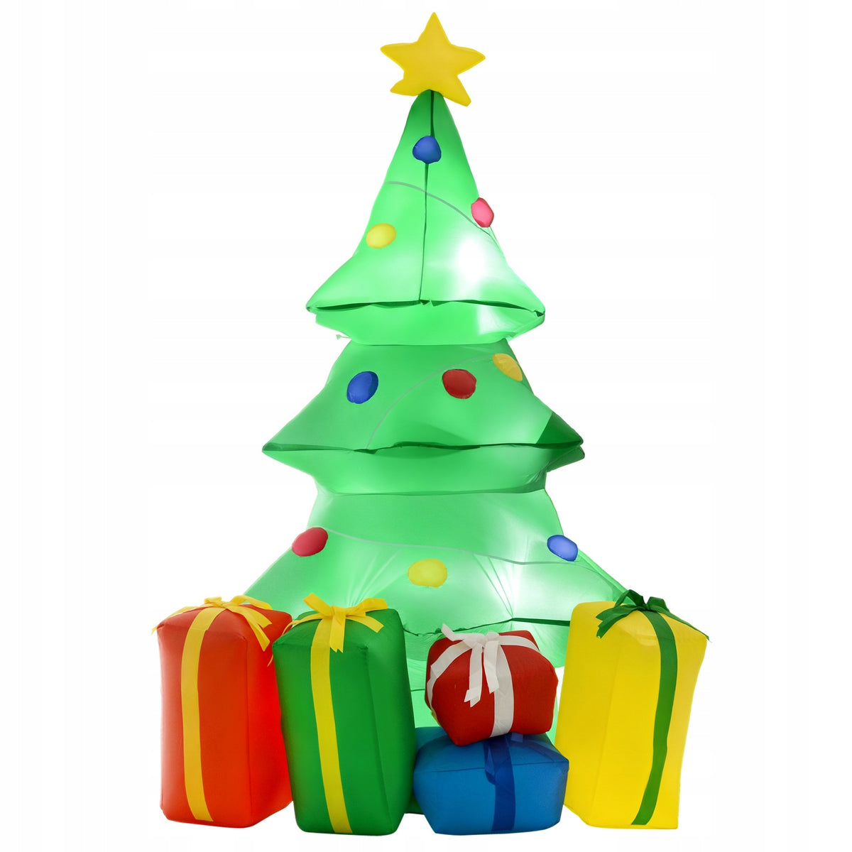 Inflatable Christmas decoration HOMCOM with LED lighting, gifts, 150 cm