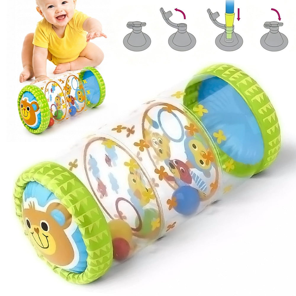 Inflatable Crawling Roller With Rattle Balls For Children 6M+
