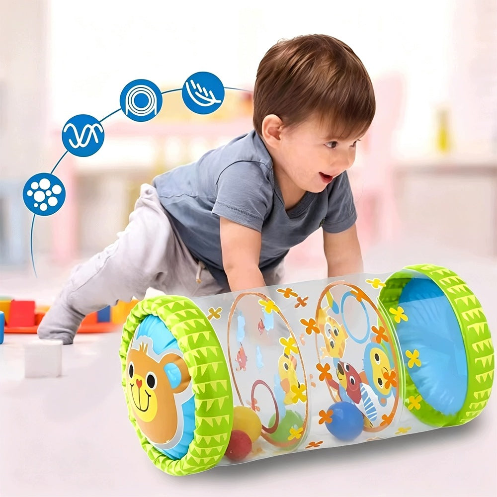 Inflatable Crawling Roller With Rattle Balls For Kids Learning Brand no brand
