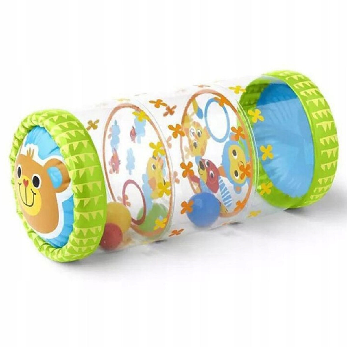Inflatable Crawling Roller With Rattle Balls For Kids Learning