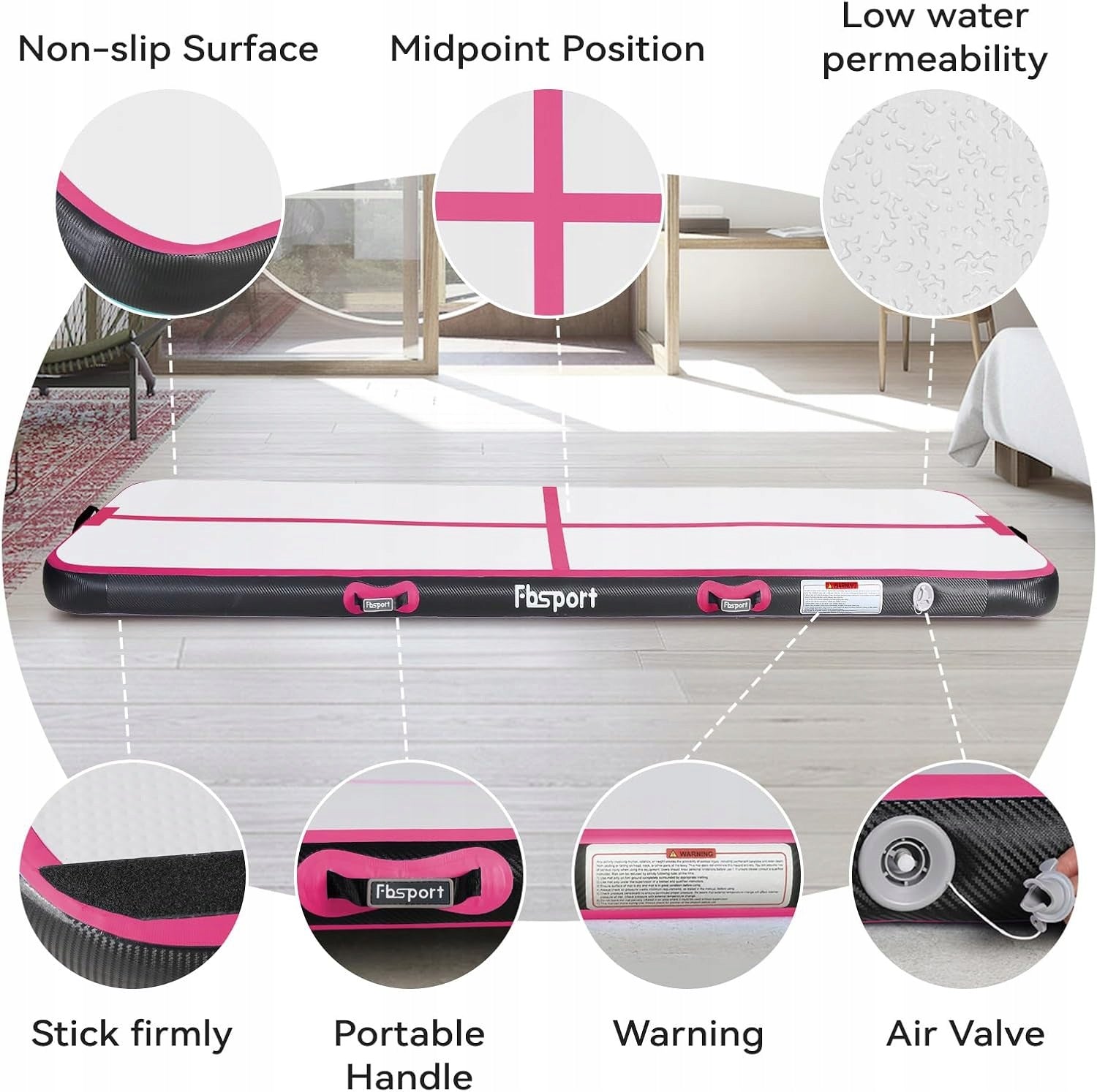 Inflatable Gymnastic Mat 2m x 10cm Airtrack Acrobatic Path Manufacturer code 211ta