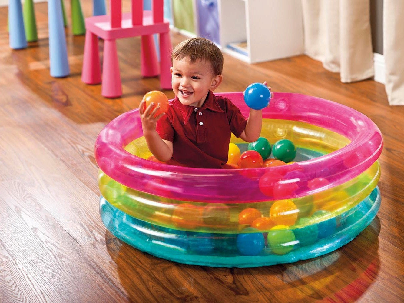 Inflatable Playpen With Balls 86 X 25 Cm Intex 48674 Brand no brand