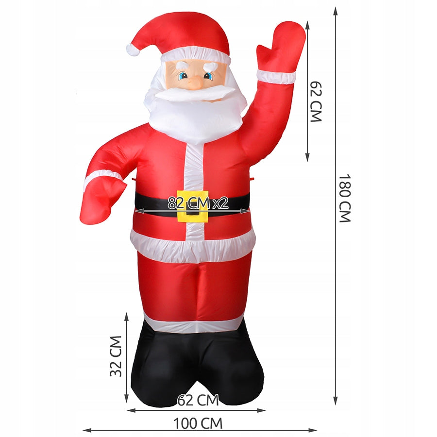 Inflatable Santa Claus LED Pumped Glowing Ornament Large with IP44 Lights Manufacturer code 22624