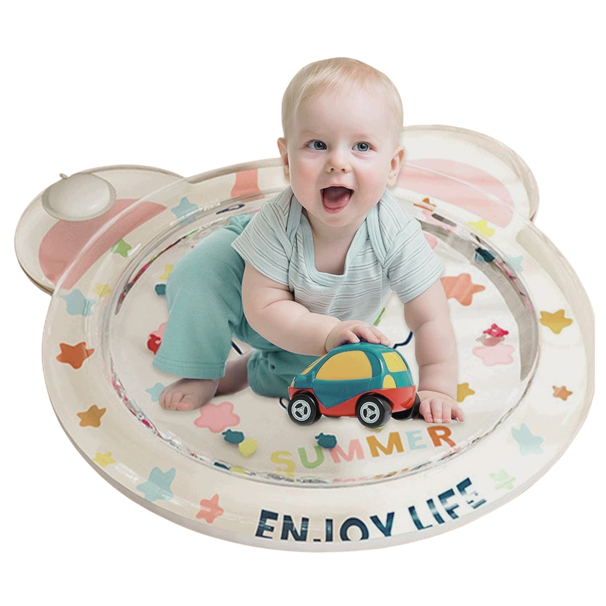 Inflatable Sensory Water Mat For Infants 100cm Round Crawling