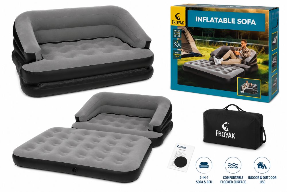 Inflatable Sofa, 2-Person Couch Froyak
