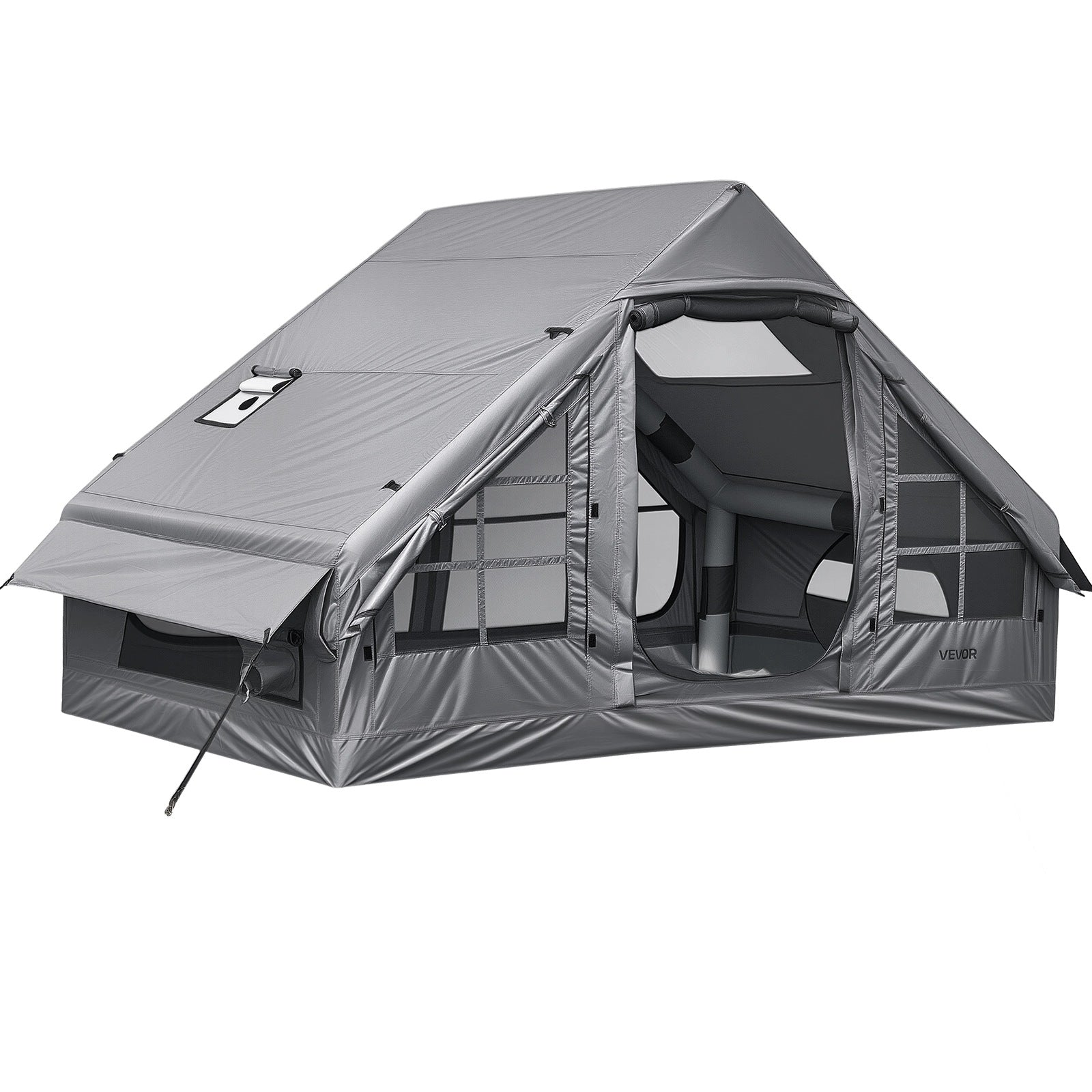 Inflatable Tent 2-4 Person Camping Tent With Carrying Bag Grey