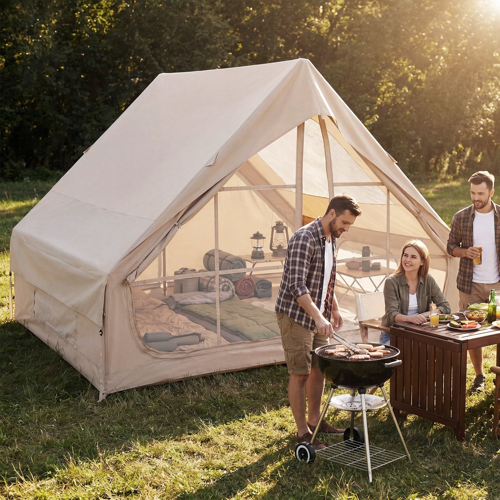 Inflatable camping tent for 4 people Manufacturer code NP13000CA