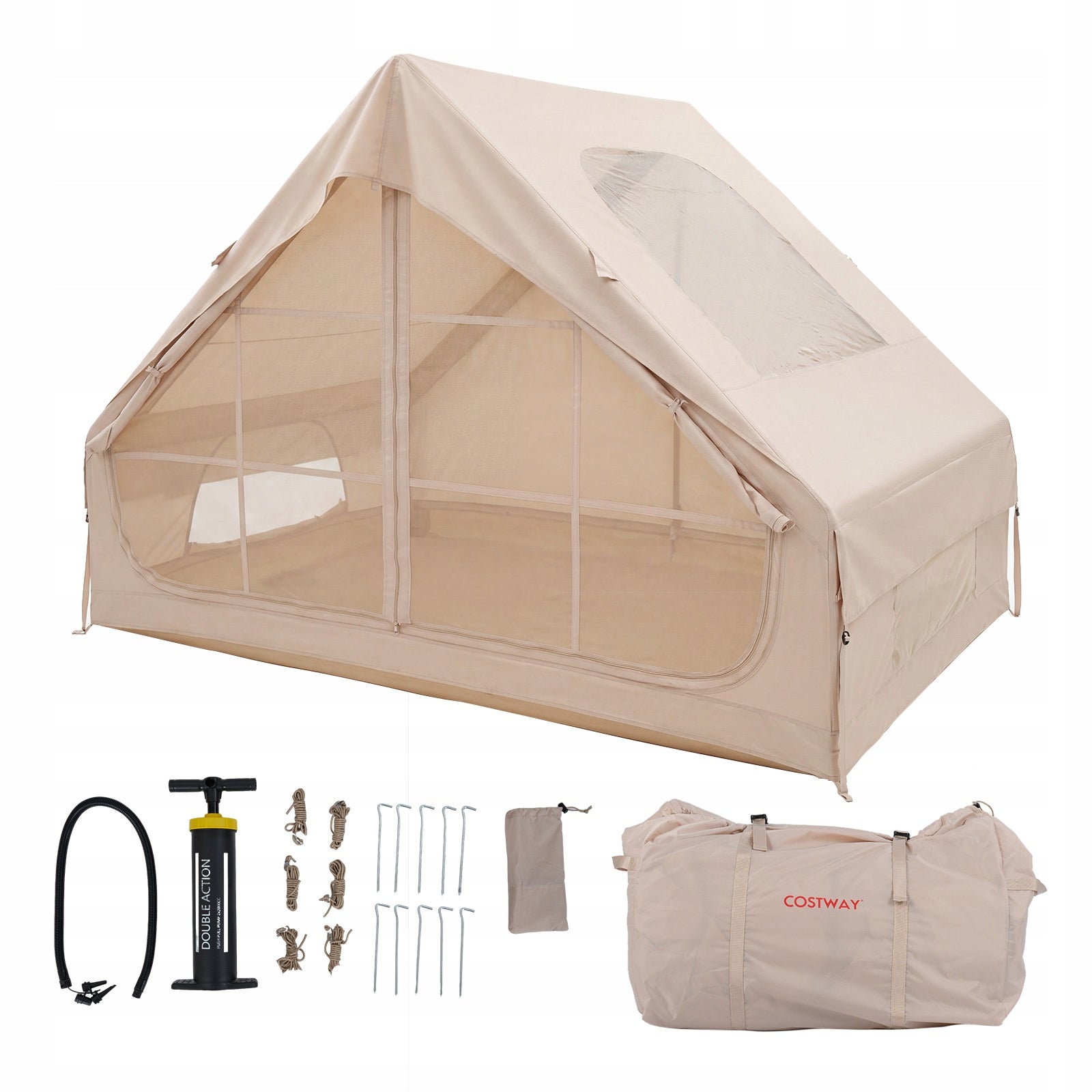Inflatable camping tent for 4 people