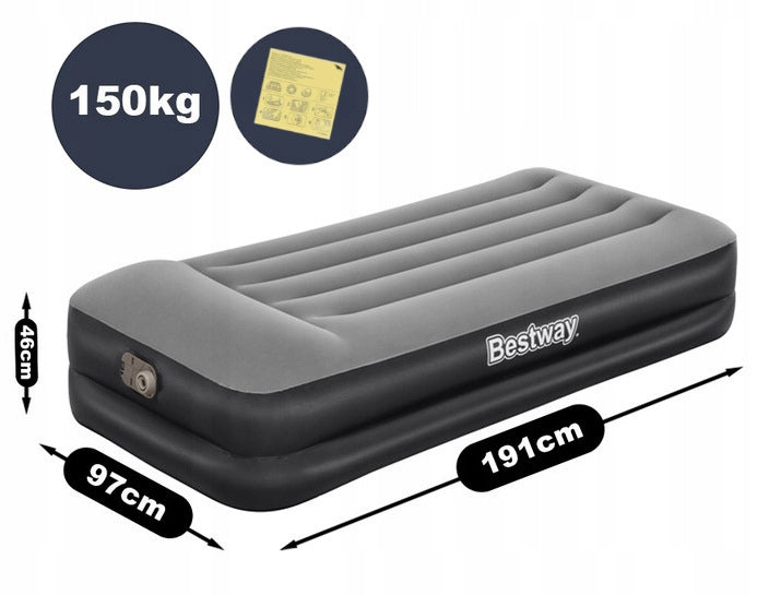 Inflatable mattress Bestway with pump 230V 191x97x46 single person high Manufacturer code 67401