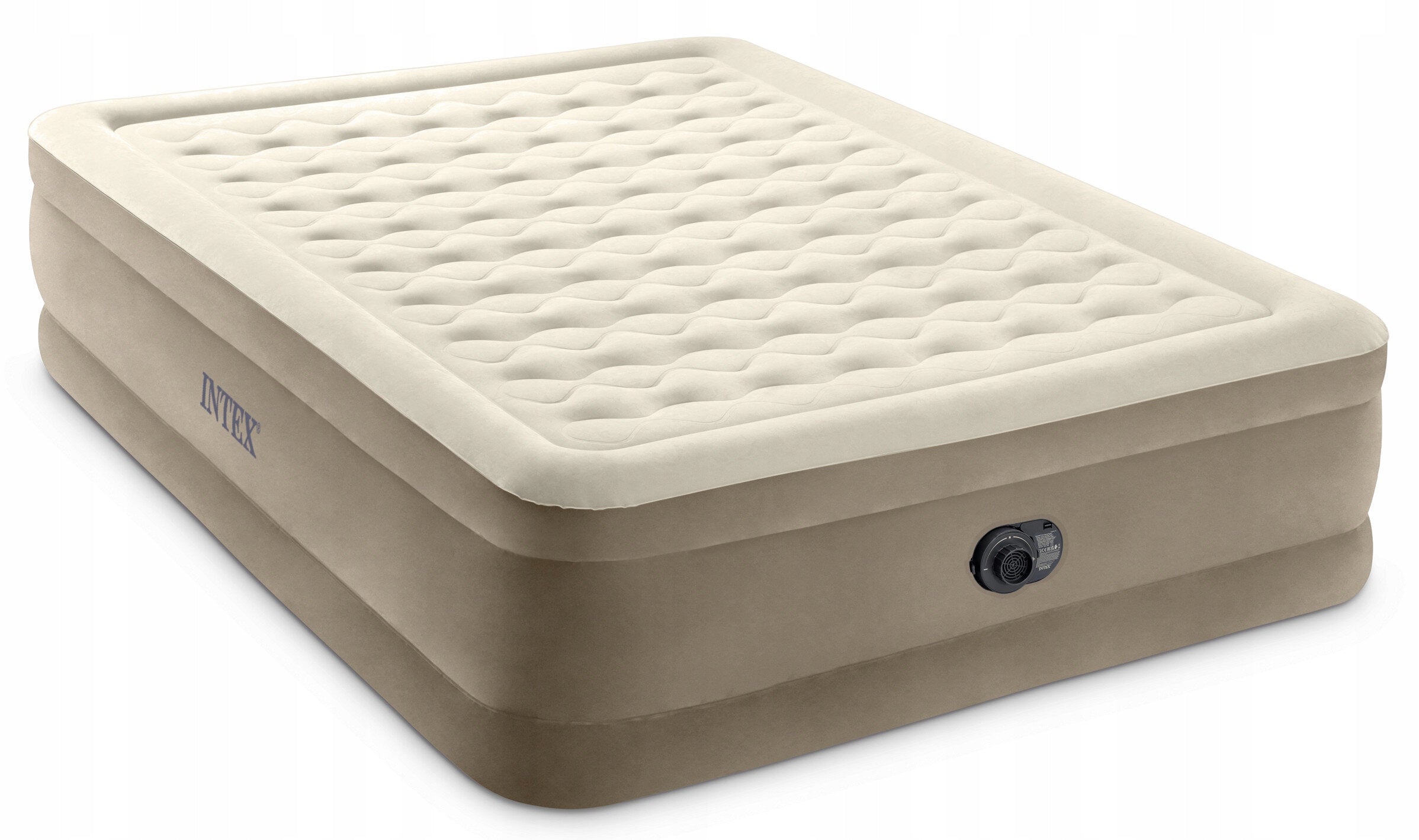 Inflatable mattress Intex double 203x152x46 cm high Premium pump Manufacturer code Premium Materac dwuosobowy dmuchany INTEX beż