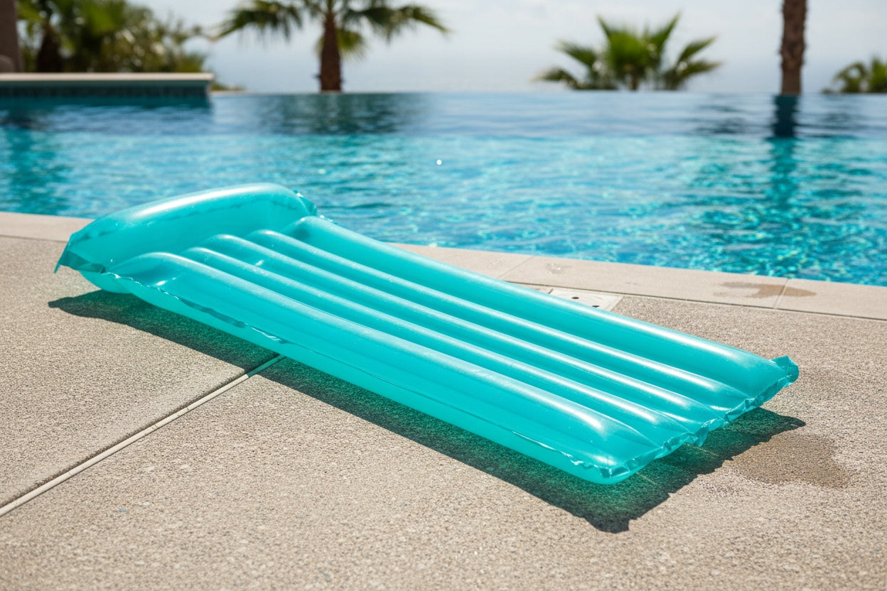 Inflatable mattress with pillow Bestway turquoise for swimming pool beach lakes up to 90kg Packaging status original