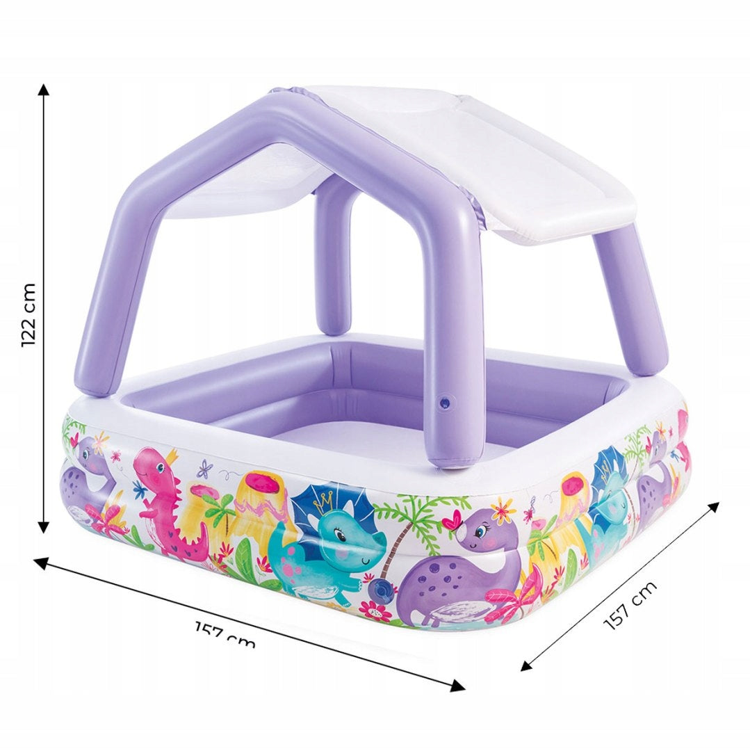 Inflatable paddling pool with visor for children purple INTEX 57470-DINO Manufacturer code 57470