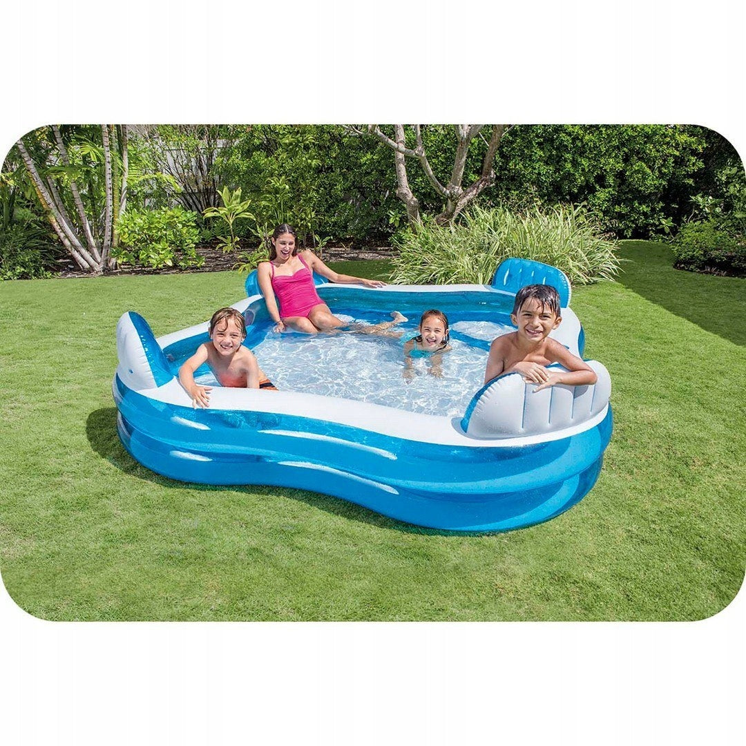 Inflatable swimming pool with seats 229 x 229 x 66 cm INTEX 56475 Intex Packaging status original