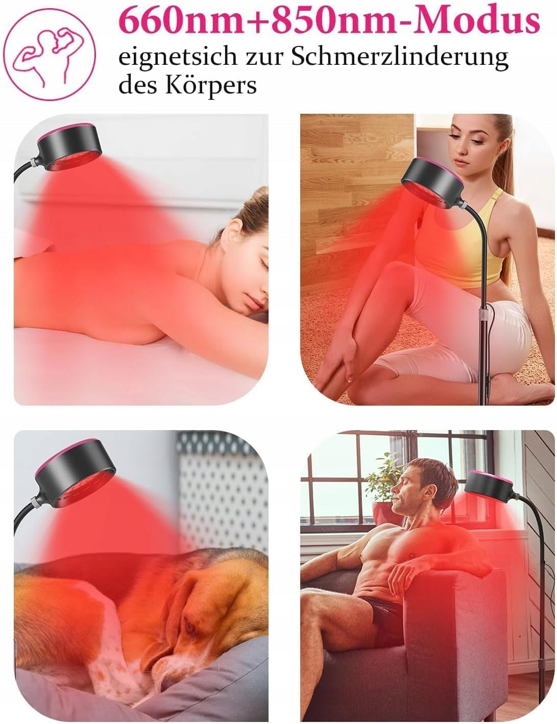 Infrared Lamp Red Light Therapy Muscle Face Timer Sanfant Medical device no