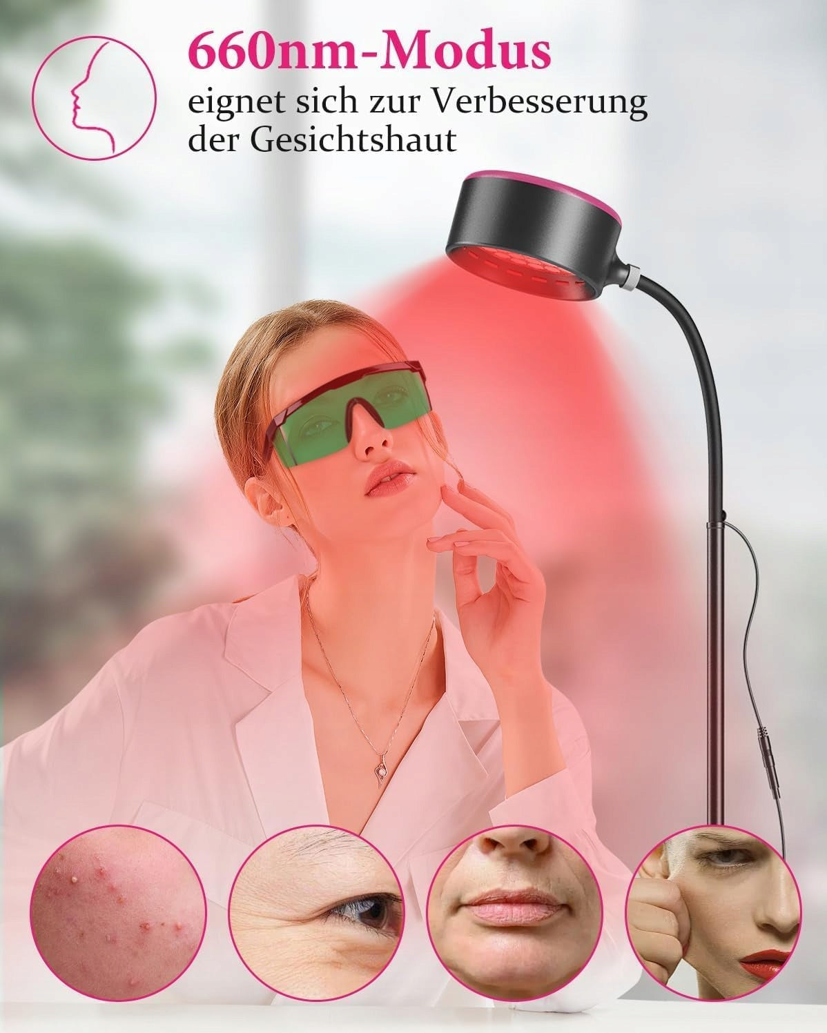 Infrared Lamp Red Light Therapy Muscle Face Timer Sanfant Packaging status original