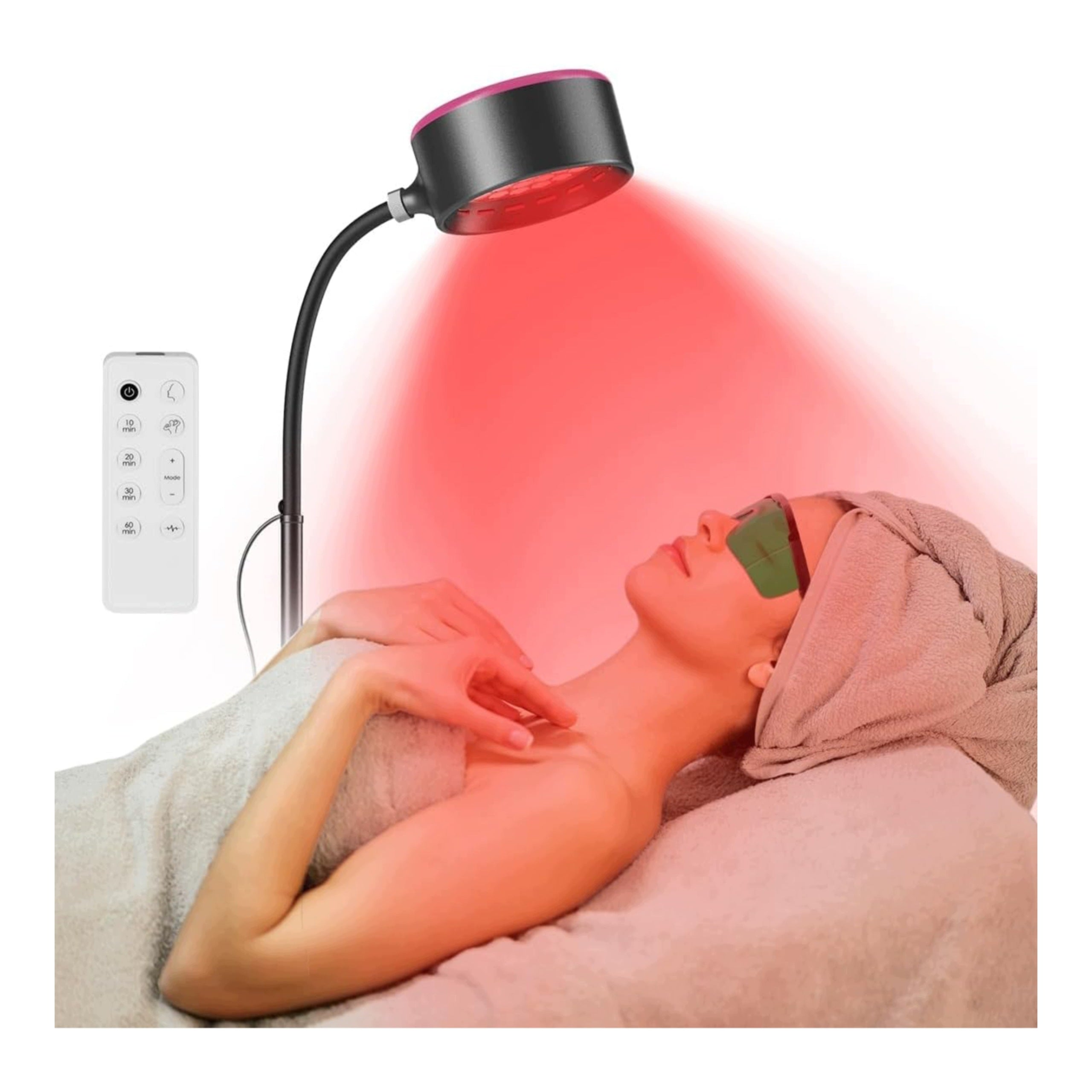 Infrared healing lamp adjustable angle and height glasses E27