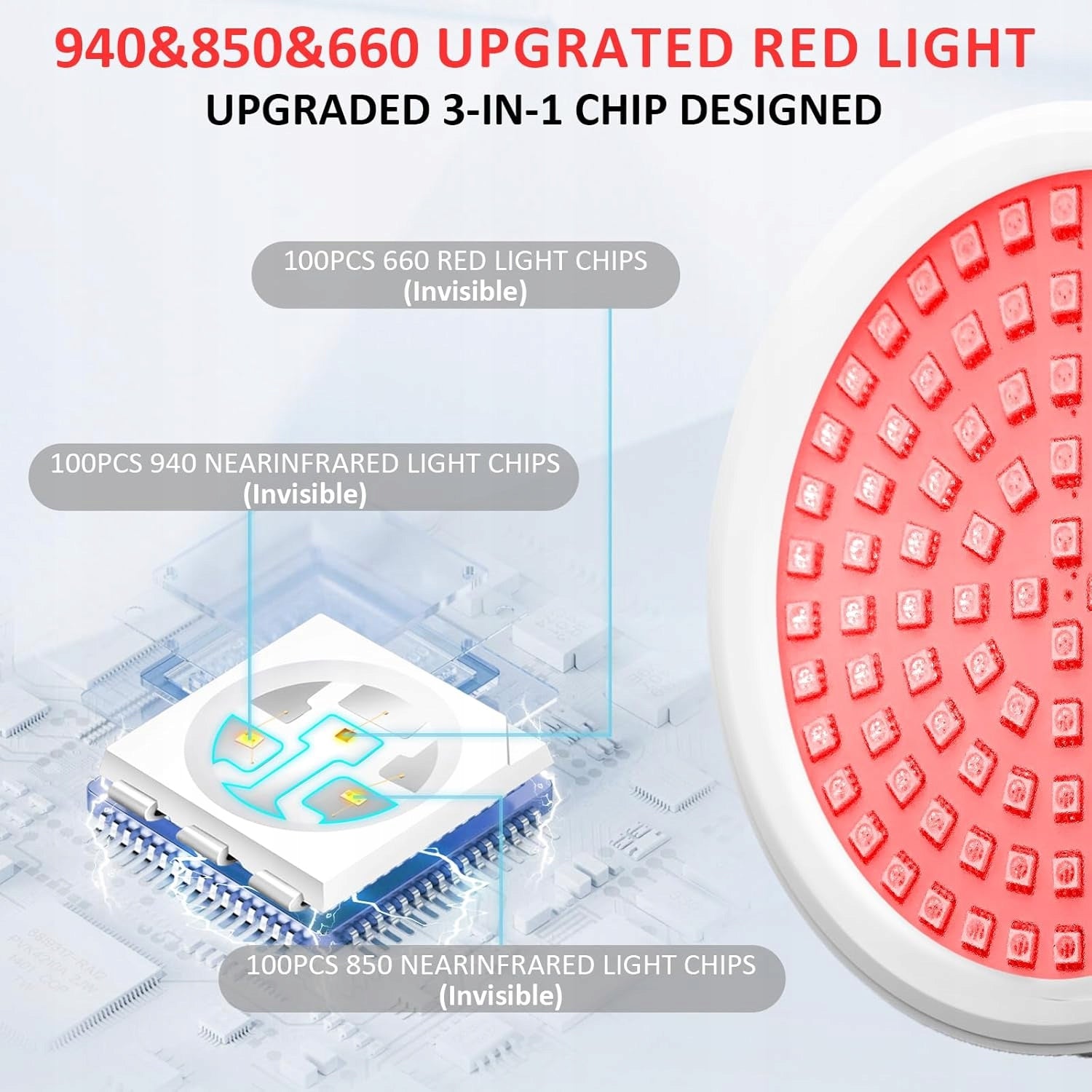 Infrared lamp with base, 660 nm 850 nm 940 mm healing Brand no brand