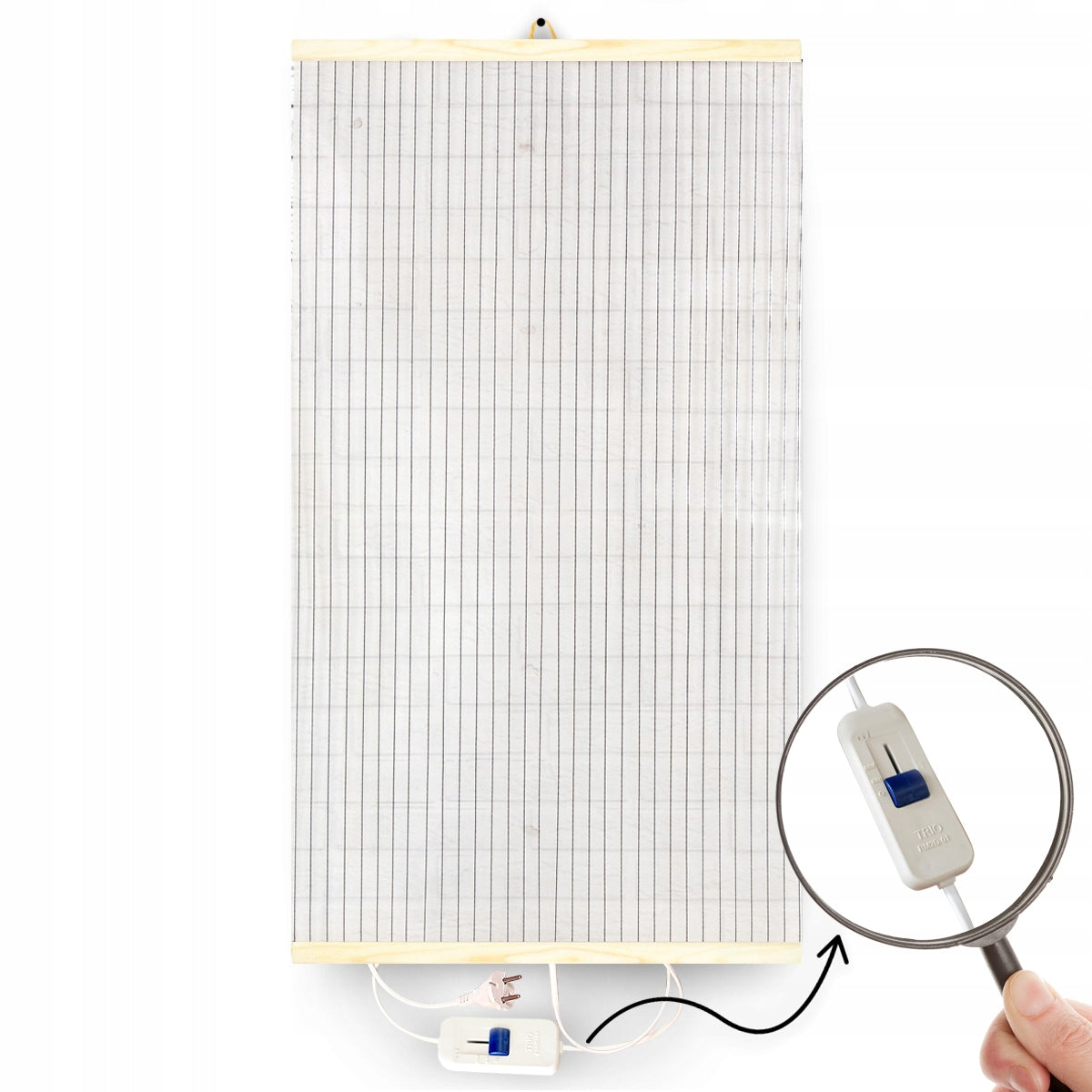Infrared wall heater TRIO pattern: TRANSPARENT with POWER REGULATOR