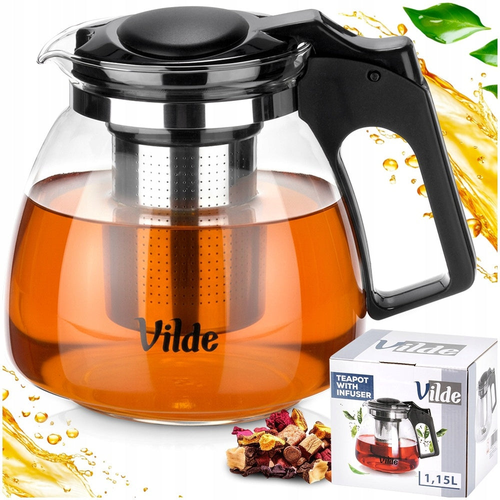 Infuser JUG WITH INFUSER strainer teapot brewing tea herbs 1,15L