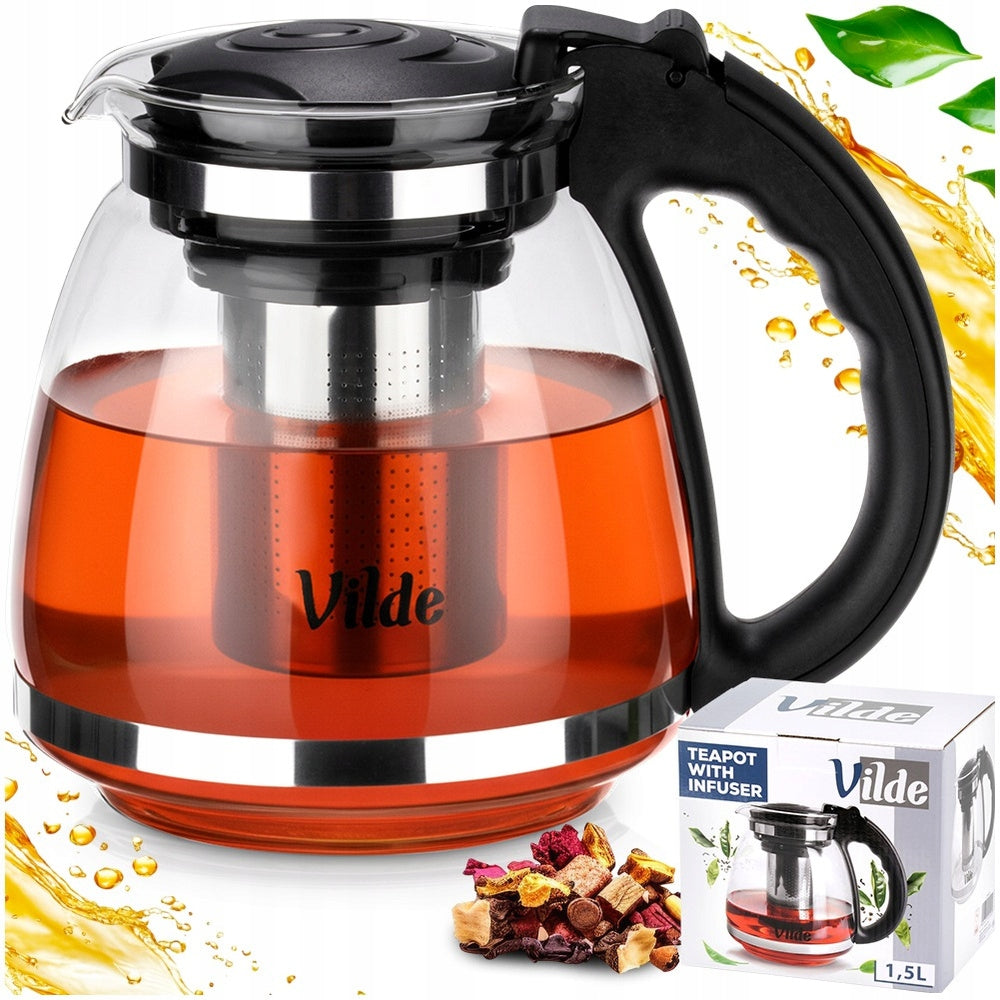 Infuser JUG WITH INFUSER strainer teapot brewing tea herbs 1,5L