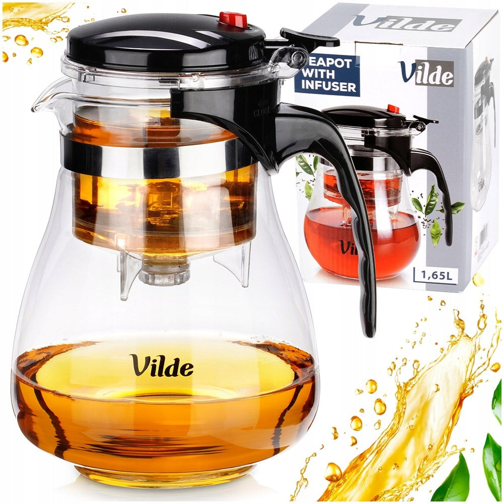 Infuser JUG WITH INFUSER strainer teapot brewing tea herbs 1,65L