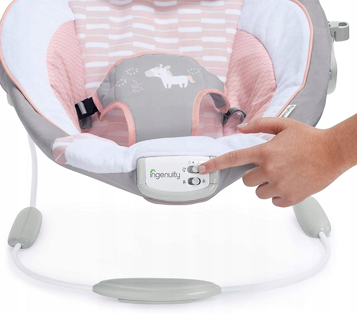 Ingenuity Vibrating lounger with melodies Unicorn pink from 0-9 kg Packaging status original