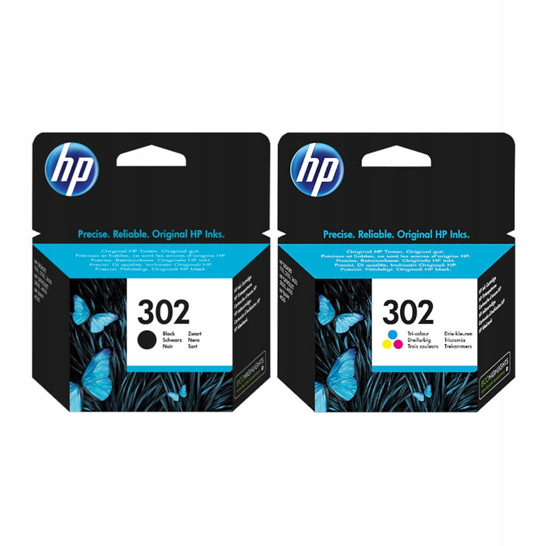 Ink HP 302 F6U66AE / F6U65AE black, tricolor, set