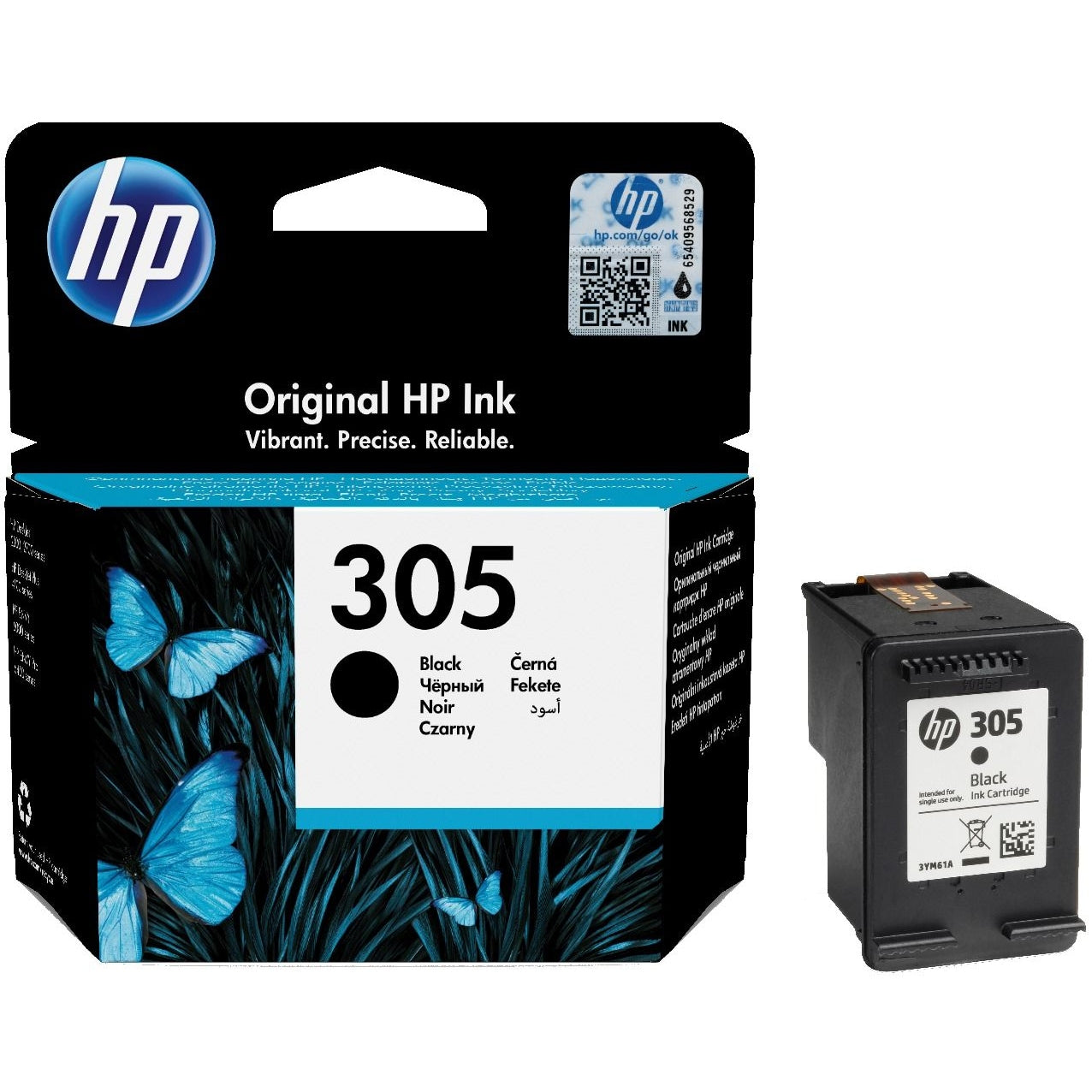 Ink HP 305 3YM61AE black Pigment ink cartridge DeskJet Black Manufacturer code 3YM61AE