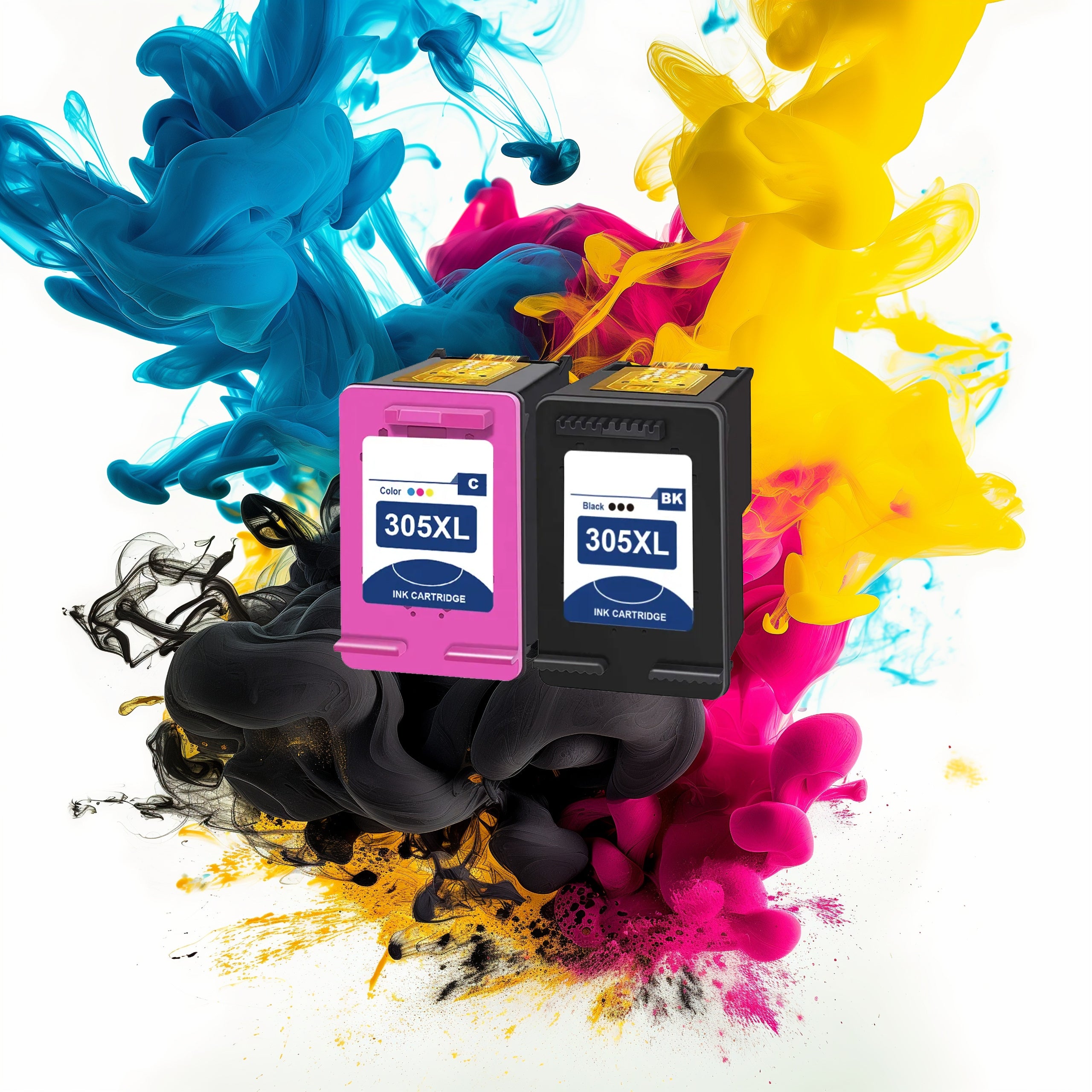 Ink cartridges for HP 305 XL DeskJet 2700 2710 2720 2721 2722 ENVY 6020e 2710e 2720e Manufacturer code 305 BK XL + 305C 2700 2720 6020e 2710e 2720e