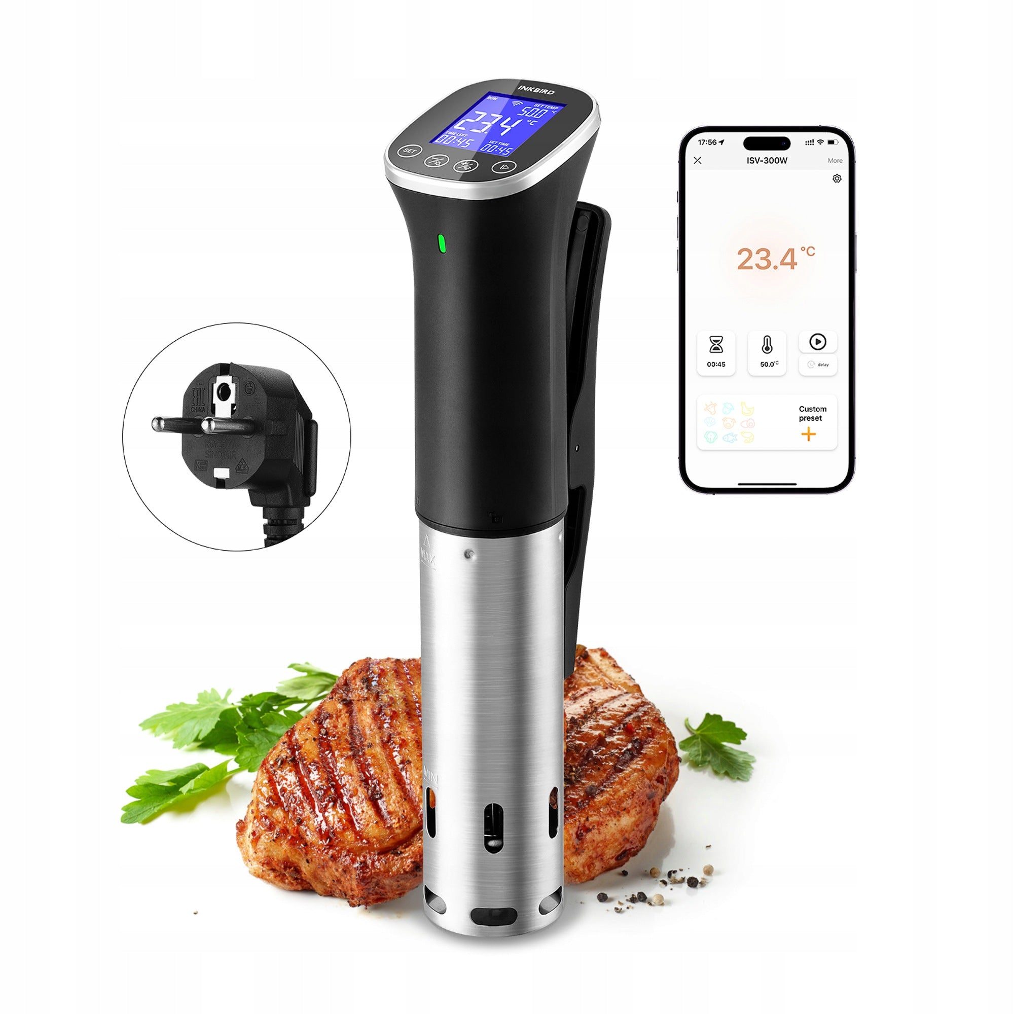 Inkbird ISV-300W WiFi Sous Vide Machine IPX7 Waterproof Booking Function