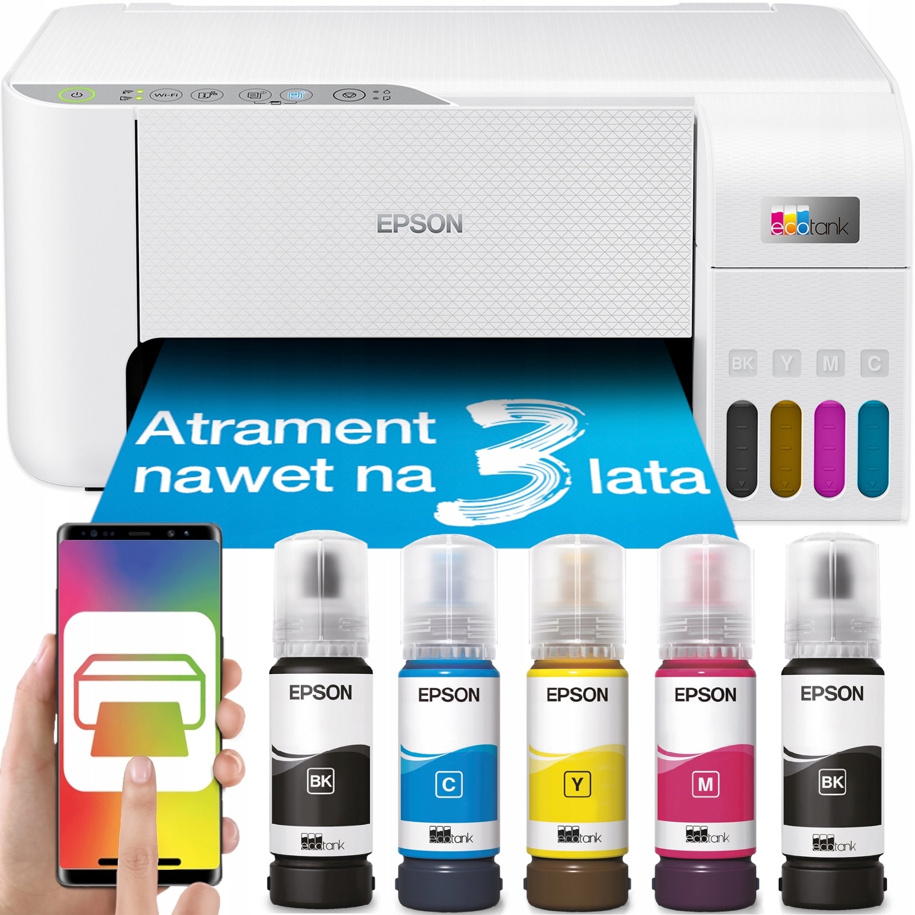 Inkjet Printer EPSON EcoTank L3276 WIFI 3in1 PRINTING SCAN COPY + INKS