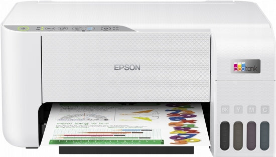 Inkjet Printer EPSON EcoTank White WIFI 3in1 PRINTING SCAN COPY + INKS Manufacturer code C11CJ67407