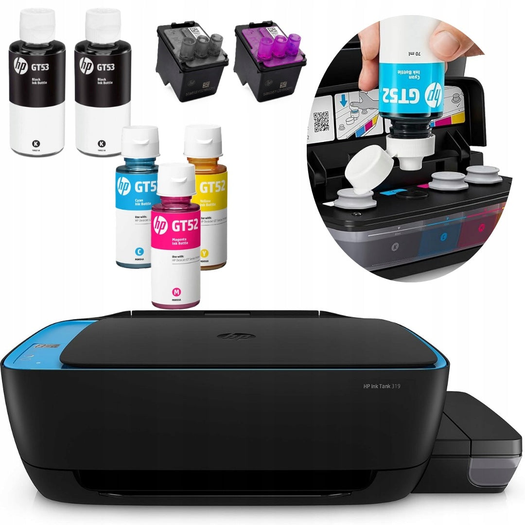 Inkjet Printer Multifunction HP Ink Tank 319 USB Scanner