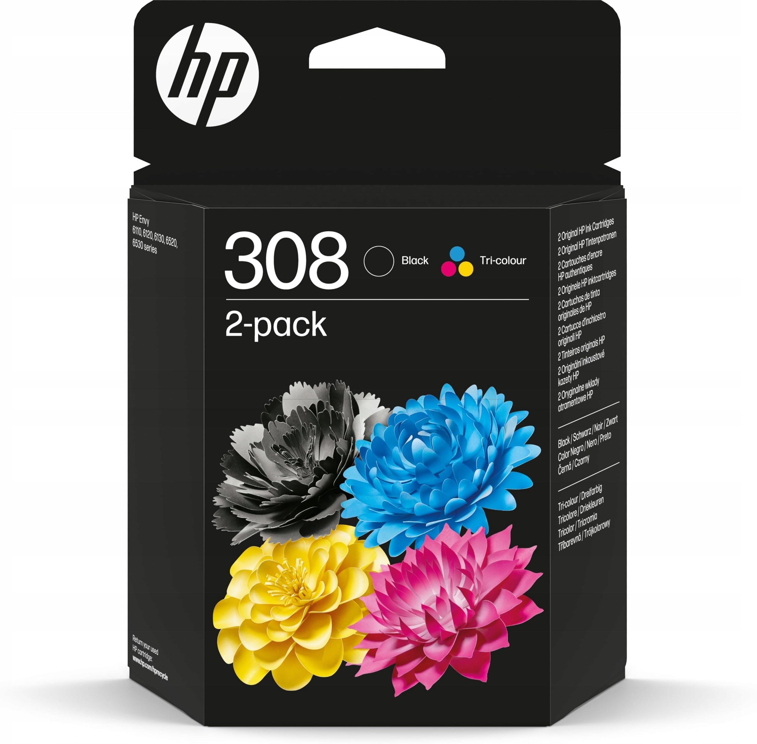 Inkousty HP 308 dvojité balení černý a tříbarevný Color black tri-color