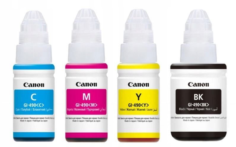 Inks Canon GI-490 GI490 set CMYK original Manufacturer code 0663C001 / GI490