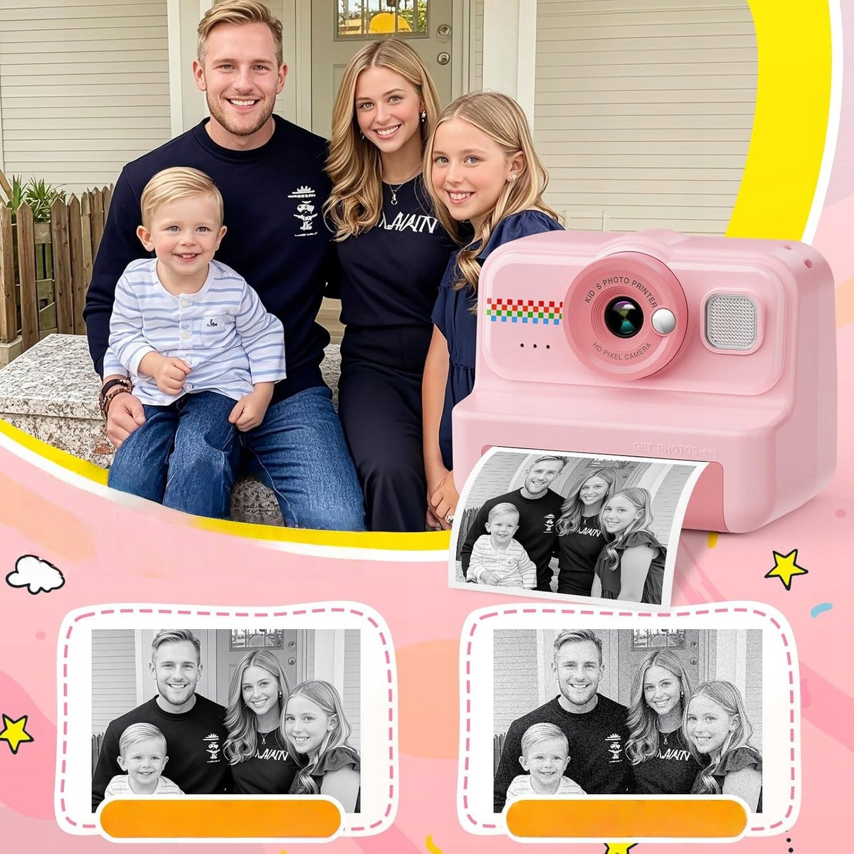 Instant Camera Mini Thermal Printer Lamp + Card 32GB 3 Rolls Manufacturer code 8850297332276