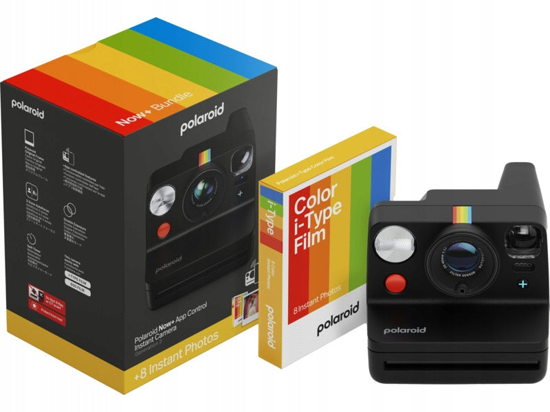 Instant Camera POLAROID Now+ Gen 3 Black + Colour Cartridges (8-Pack)