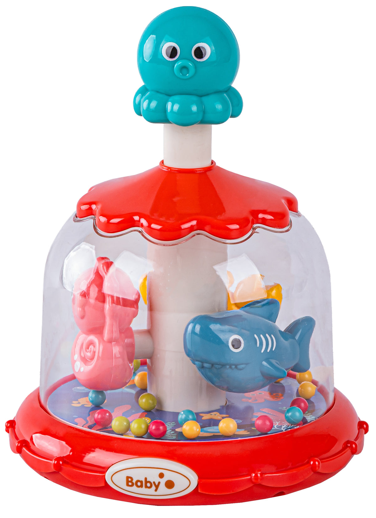 Interactive 3in1 Press & Spin Toy with Suction Cup and Wheel Throwing Game Brand DK