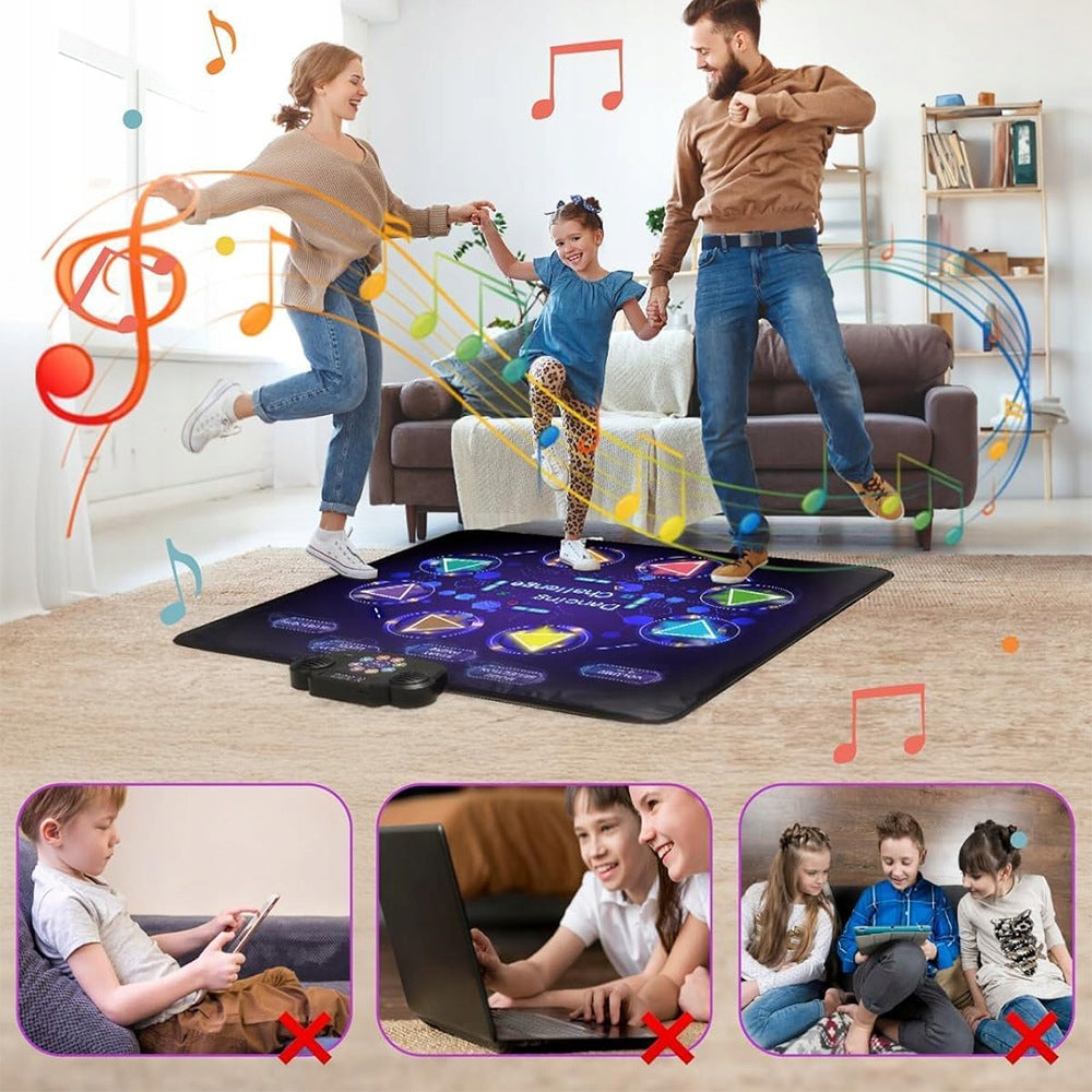 Interactive Bluetooth Dance Mat with 8 LED Lights and Music Minimum kid's age 3