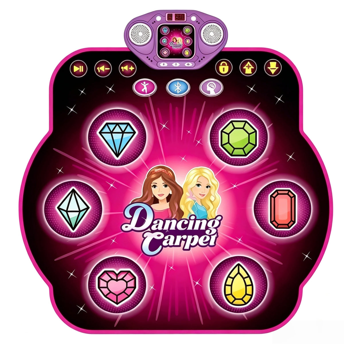 Interactive Dance Mat for Kids LED Bluetooth, 27 Levels of Fun