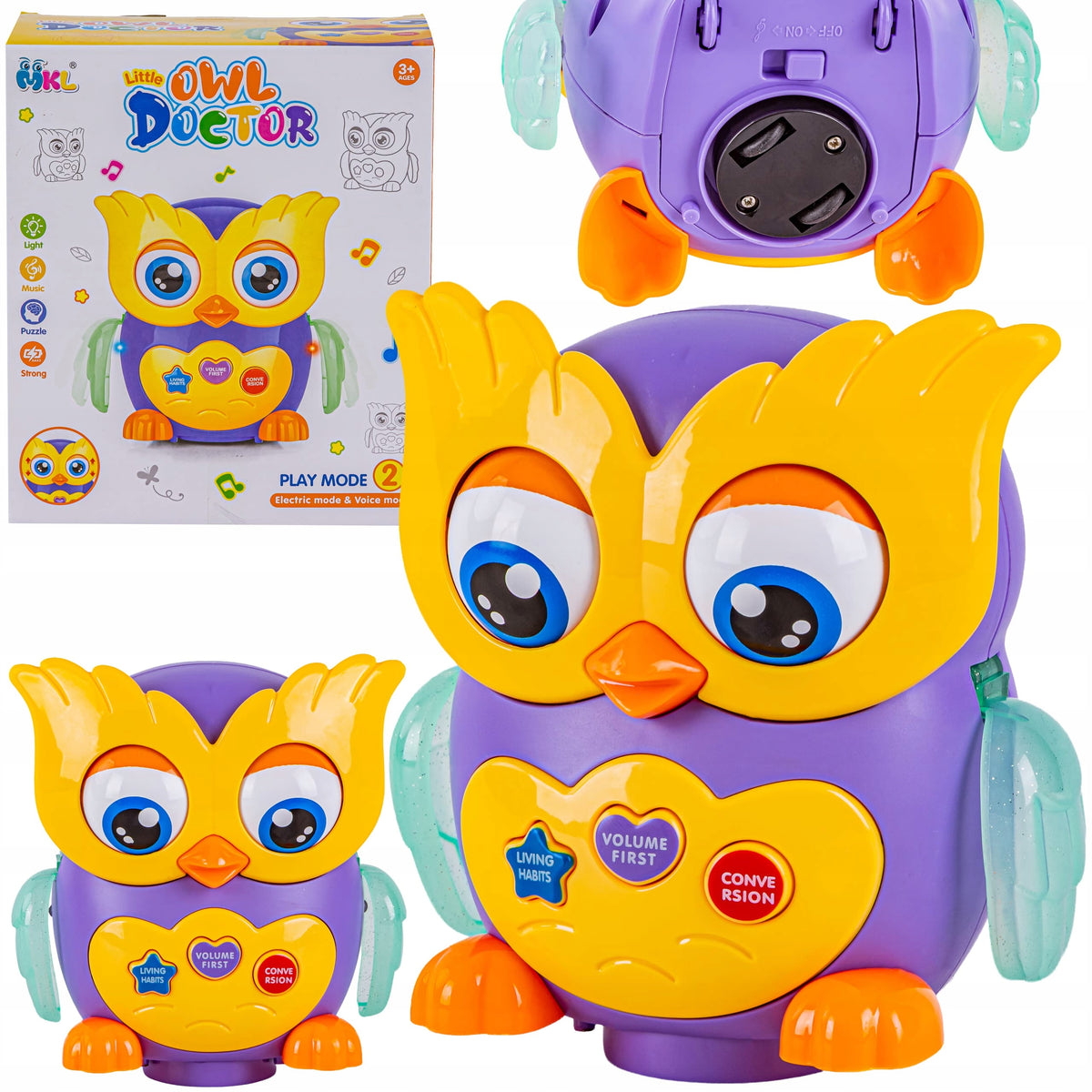 Interactive Educational Toy OWL Wise Musical Owl Rides Sings Game