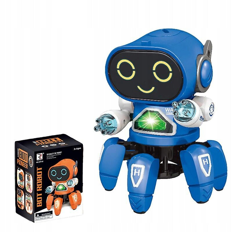 Interactive LED Pioneer Dancing Robot for Kids Blue