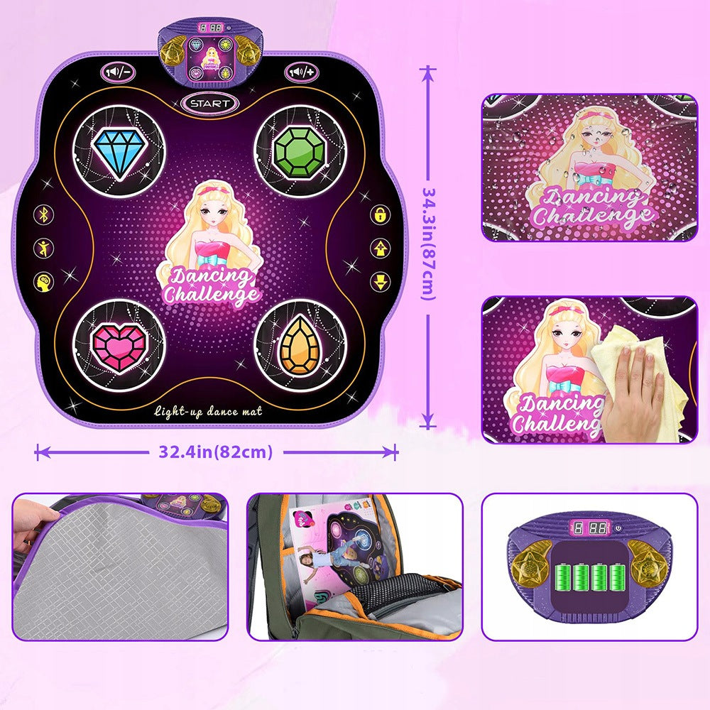 Interactive Music Dance Mat 9 Music Modes via Bluetooth Brand no brand