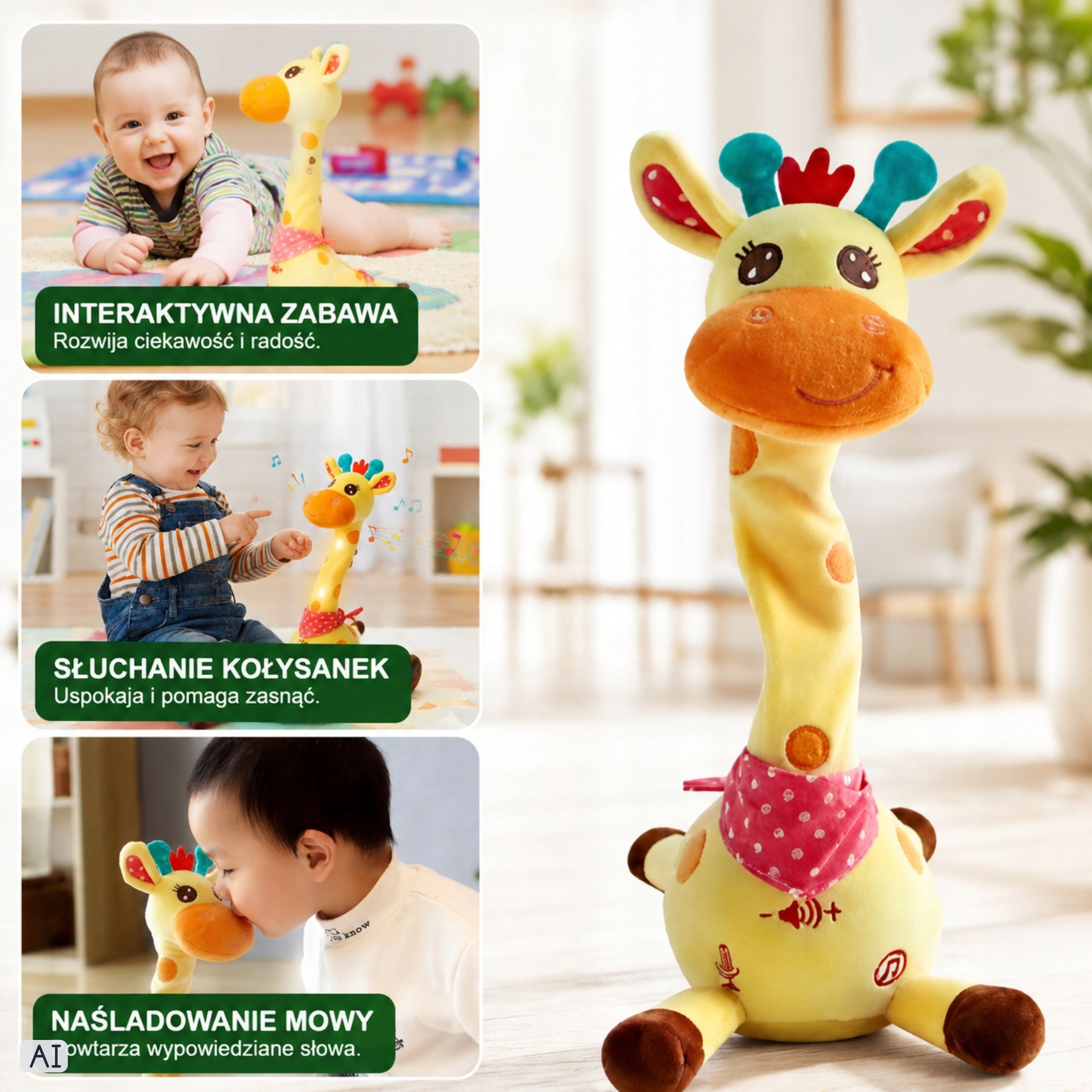 Interactive Plush Giraffe Singing Dancing for Kids LED Sounds Brand jojoy