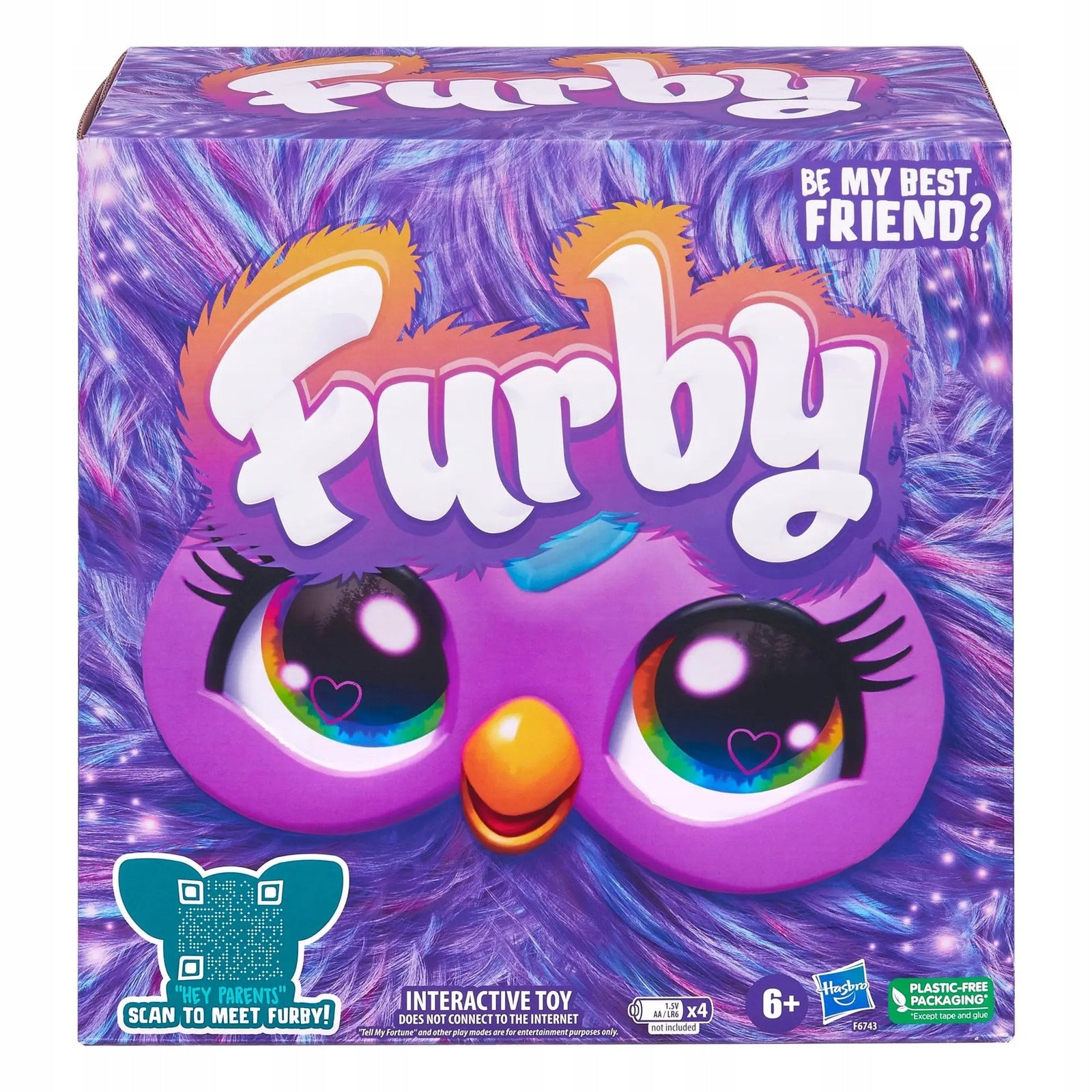 Interactive Plush Toy FurReal FURBY PURPLE F6743 Light Sound English Packaging status original