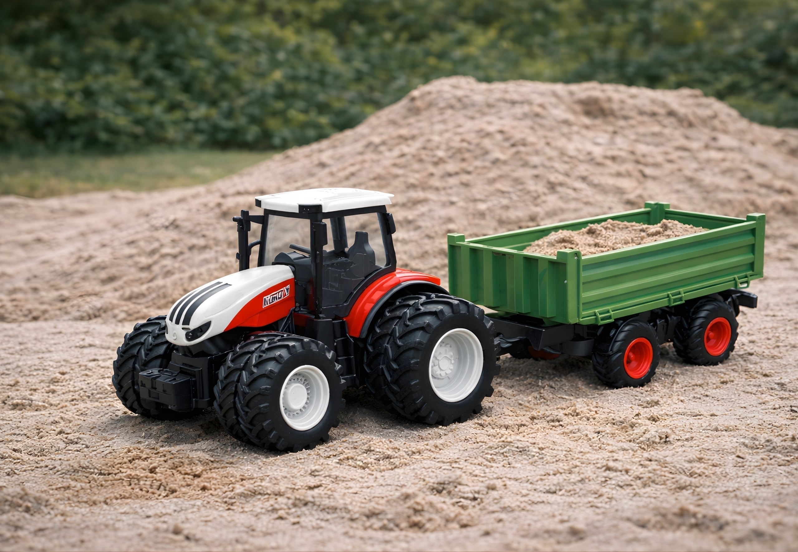 Interactive RC Tractor with Tipper Tractor with Trailer Remote Controlled With Kid's age 3+ years