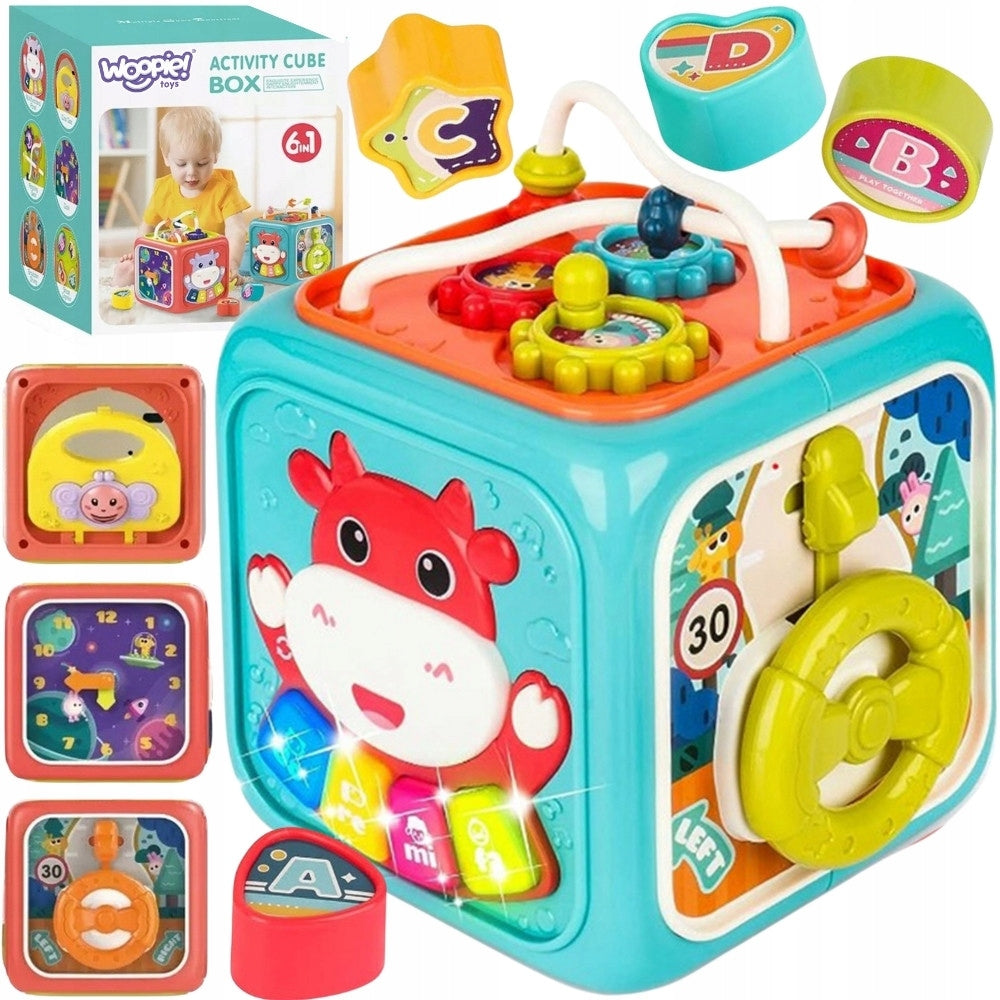 Interactive Sensory Cube Educational Montessori Sorter WOOPIE BABY