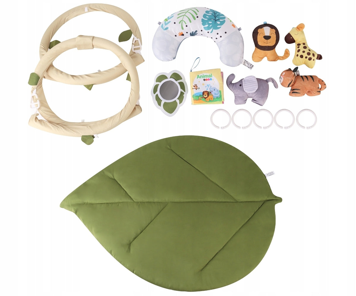 Interactive Sensory Educational Mat Leaf with Headbands and Toys 0+ Packaging status original